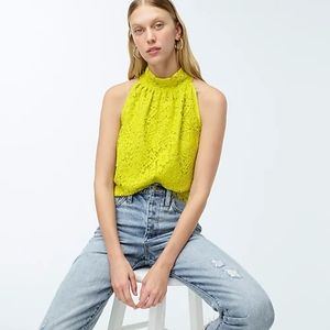 NWT J. CREW Tie Neck Top in Lace